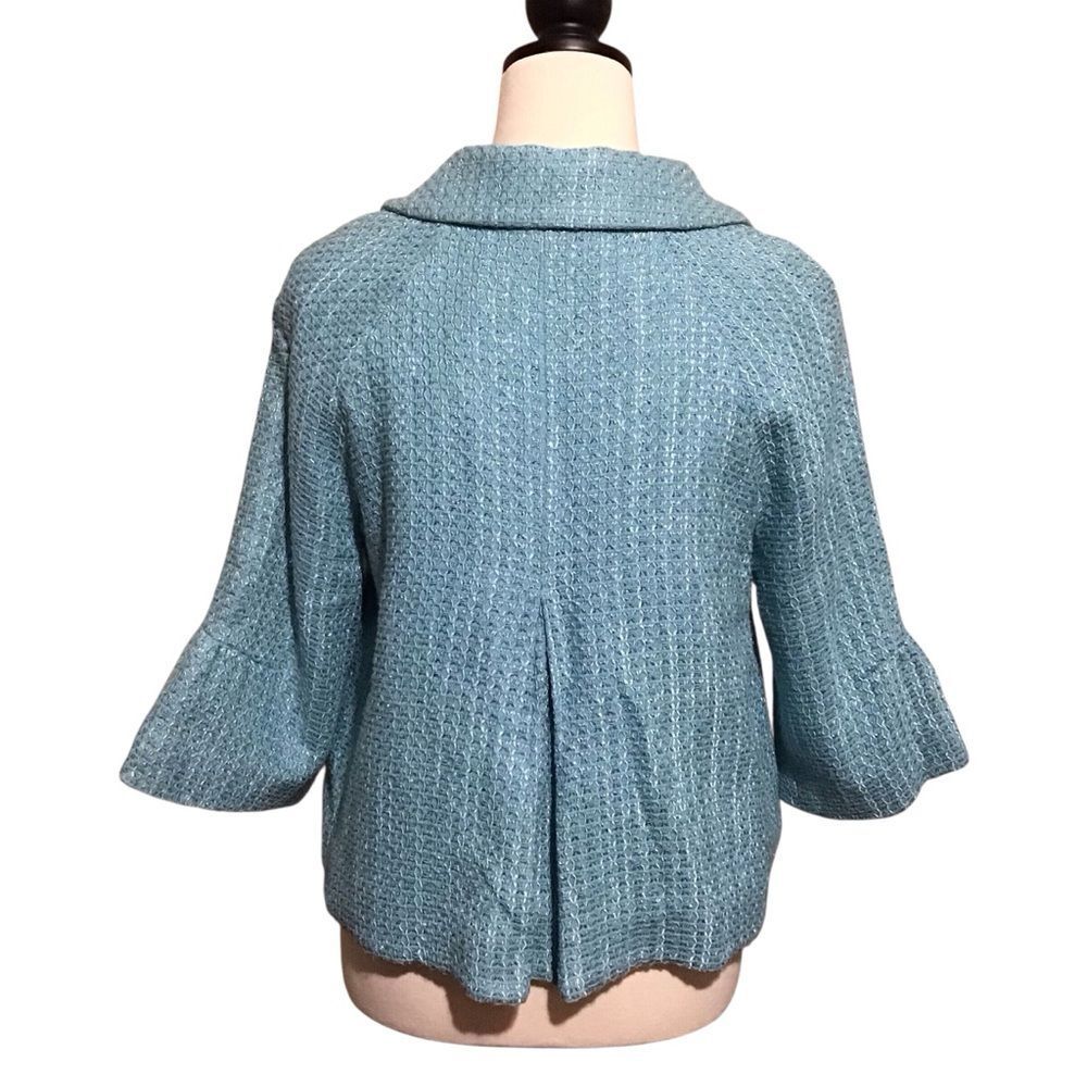 Bob Mackie Studio Powder Blue‎ Retro Swing Jacket 8 - Picture 4 of 10